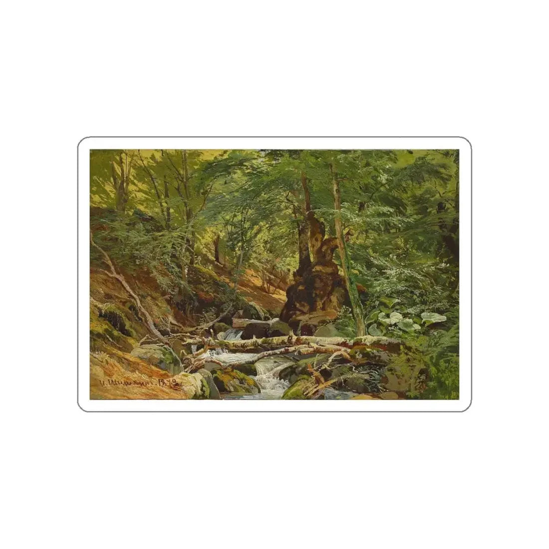 SHISKIN, Ivan Ivanovich - 1879 Forest Landscape (Artwork) STICKER Vinyl Die-Cut Decal White Die-Cut 5 Inch - The Sticker Space