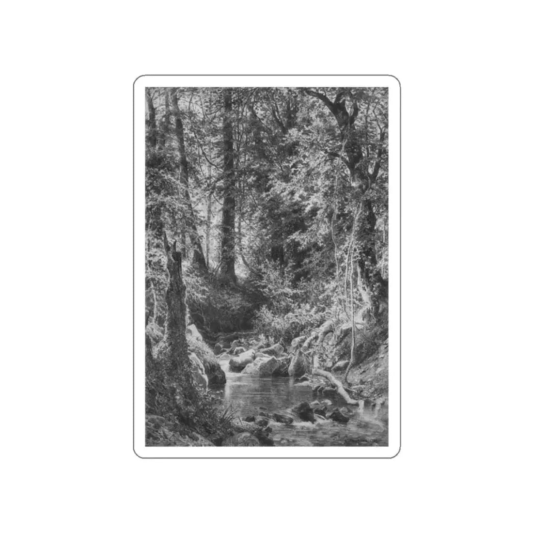 SHISKIN, Ivan Ivanovich - 1880 Forest Stream 77 (Artwork) STICKER Vinyl Die-Cut Decal White Die-Cut 2 Inch - The Sticker Space