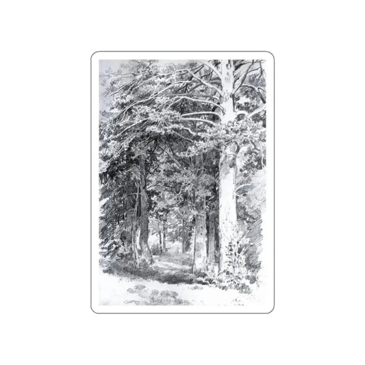 SHISKIN, Ivan Ivanovich - 1889 Pine Forest 2 (Artwork) STICKER Vinyl Die-Cut Decal White Die-Cut 2 Inch - The Sticker Space