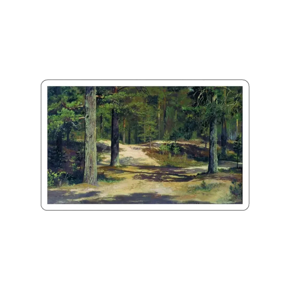 SHISKIN, Ivan Ivanovich - 1889 Pine Forest (Artwork) STICKER Vinyl Die-Cut Decal White Die-Cut 3 Inch - The Sticker Space