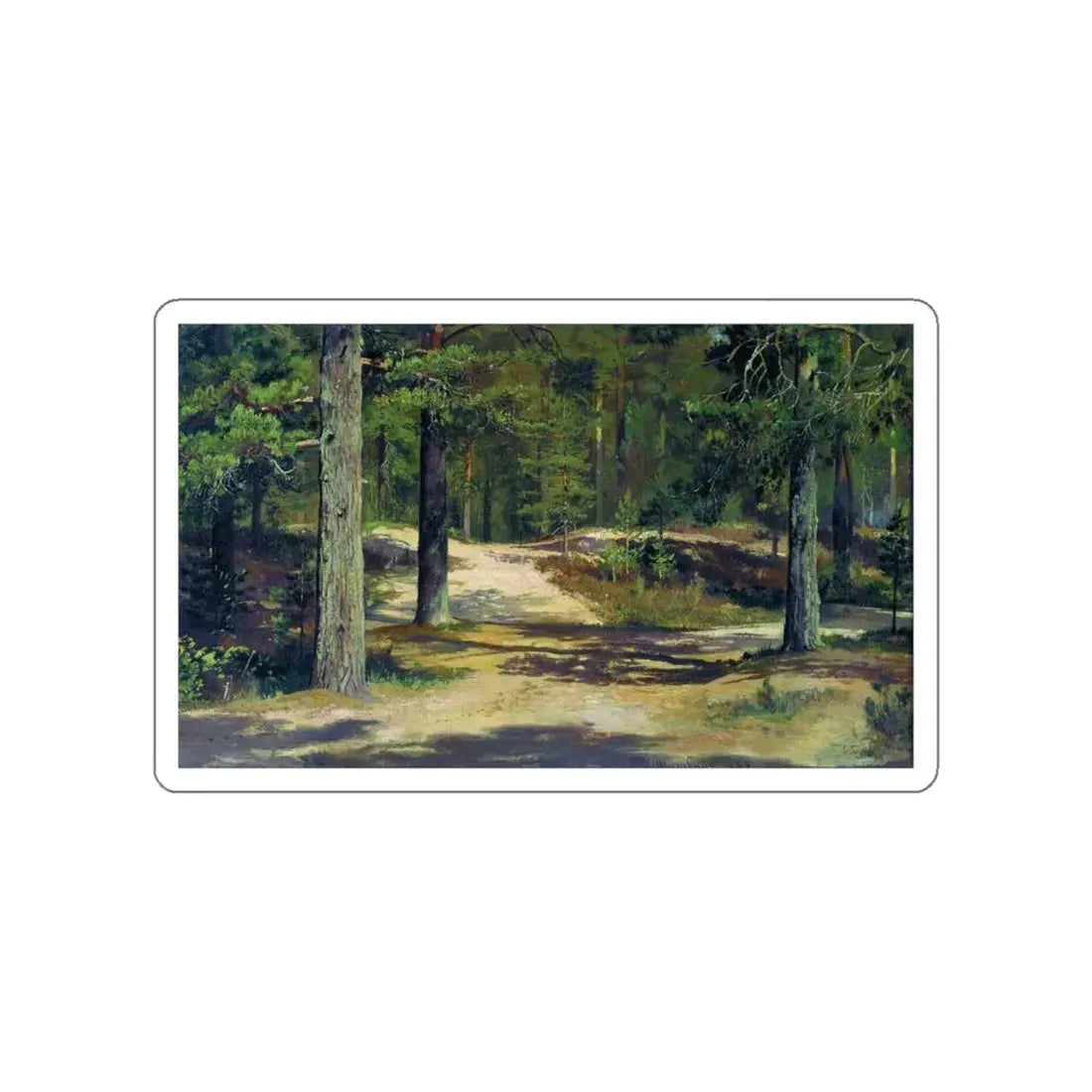 SHISKIN, Ivan Ivanovich - 1889 Pine Forest (Artwork) STICKER Vinyl Die-Cut Decal White Die-Cut 6 Inch - The Sticker Space