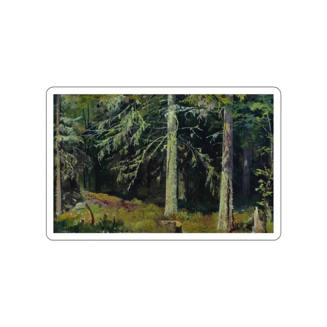 SHISKIN, Ivan Ivanovich - 1890 Fir Forest (Artwork) STICKER Vinyl Die-Cut Decal White Die-Cut 3 Inch - The Sticker Space