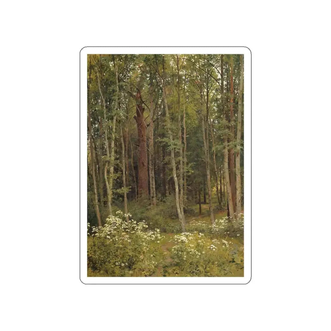 SHISKIN, Ivan Ivanovich - 1894 Forest thicket (Artwork) STICKER Vinyl Die-Cut Decal White Die-Cut 6 Inch - The Sticker Space
