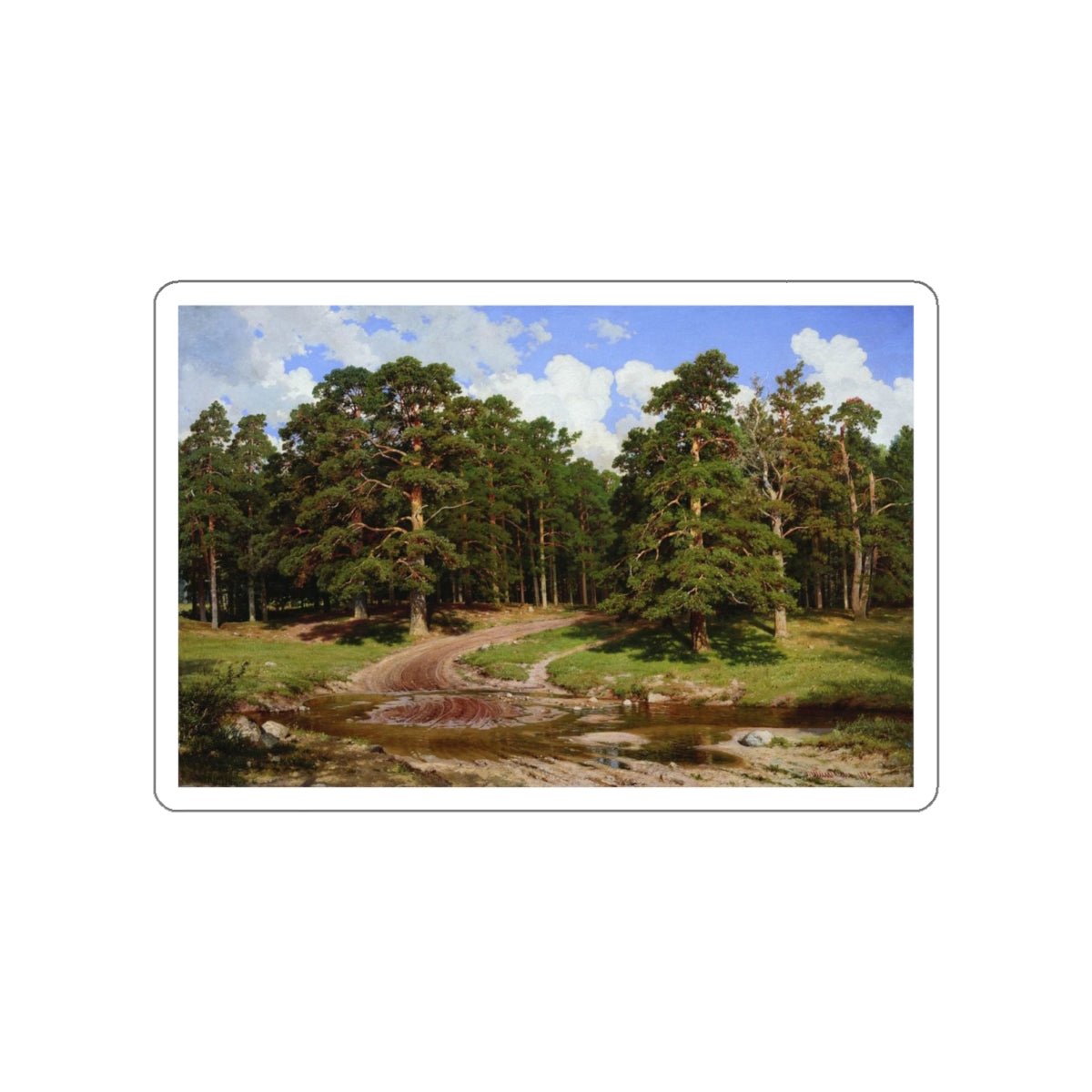 SHISKIN, Ivan Ivanovich - 1895 Pine Forest (Artwork) STICKER Vinyl Die-Cut Decal-White-The Sticker Space