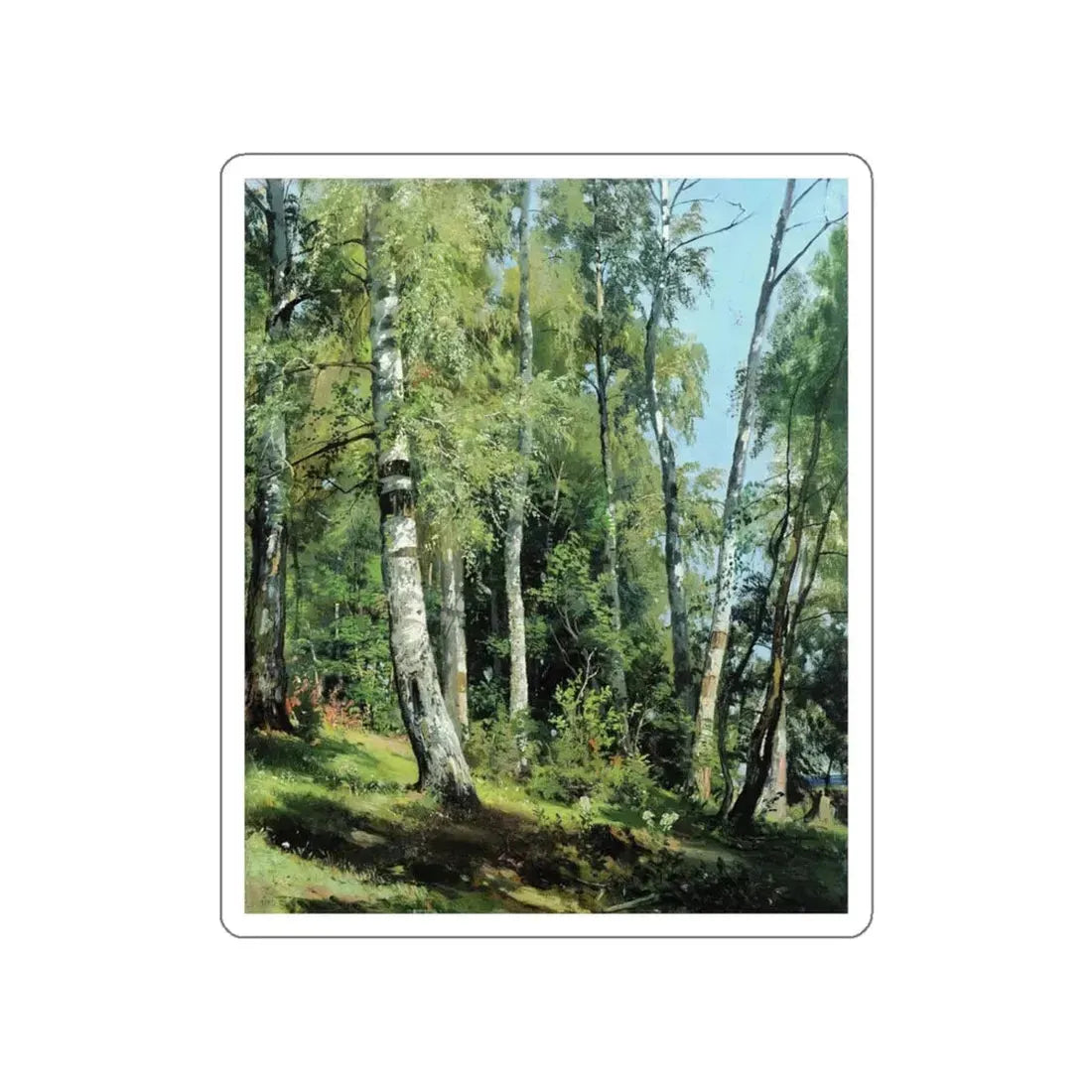SHISKIN, Ivan Ivanovich - 1896 Birchwood 105 (Artwork) STICKER Vinyl Die-Cut Decal White Die-Cut 5 Inch - The Sticker Space