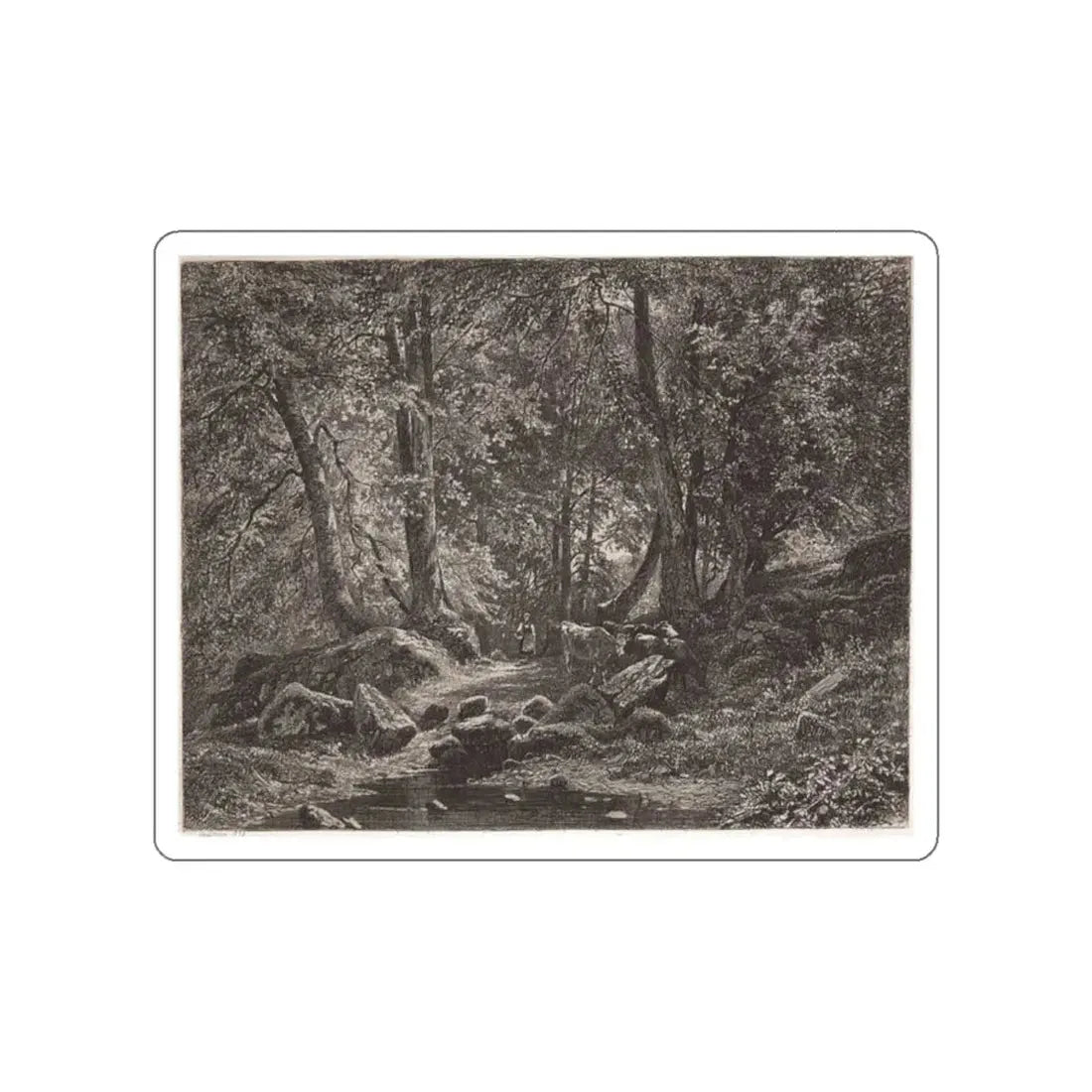 SHISKIN, Ivan Ivanovich - A peasant woman with cows (Artwork) STICKER Vinyl Die-Cut Decal White Die-Cut 2 Inch - The Sticker Space