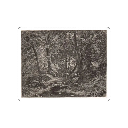 SHISKIN, Ivan Ivanovich - A peasant woman with cows (Artwork) STICKER Vinyl Die-Cut Decal White Die-Cut 5 Inch - The Sticker Space