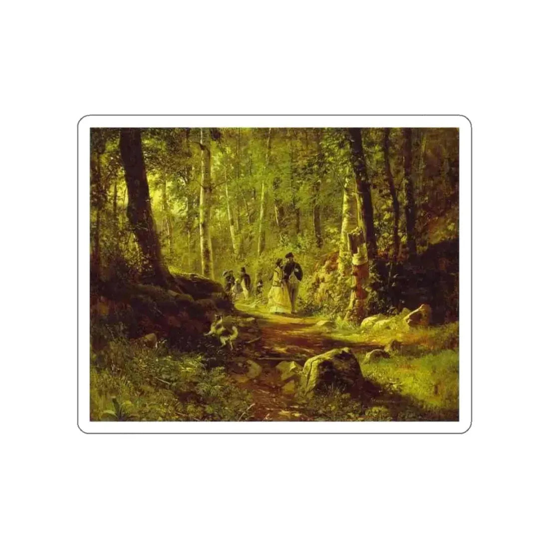 SHISKIN, Ivan Ivanovich - A Walk in the Forest. 1869 (Artwork) STICKER Vinyl Die-Cut Decal White Die-Cut 3 Inch - The Sticker Space