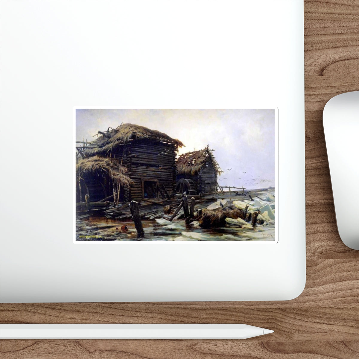 SHISKIN, Ivan Ivanovich - Abandoned mill 1890 (Artwork) STICKER Vinyl Die-Cut Decal-The Sticker Space