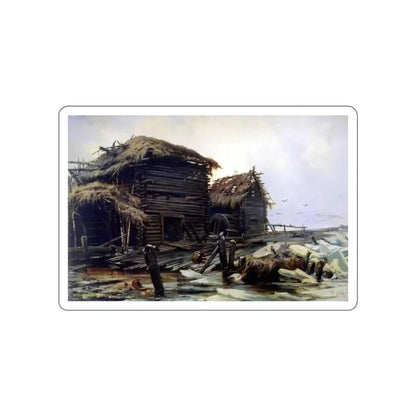 SHISKIN, Ivan Ivanovich - Abandoned mill 1890 (Artwork) STICKER Vinyl Die-Cut Decal White Die-Cut 2 Inch - The Sticker Space