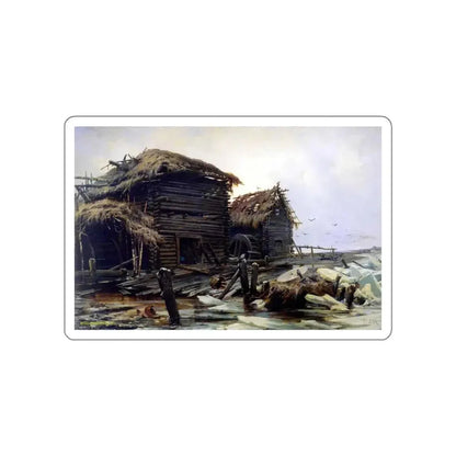 SHISKIN, Ivan Ivanovich - Abandoned mill 1890 (Artwork) STICKER Vinyl Die-Cut Decal White Die-Cut 4 Inch - The Sticker Space
