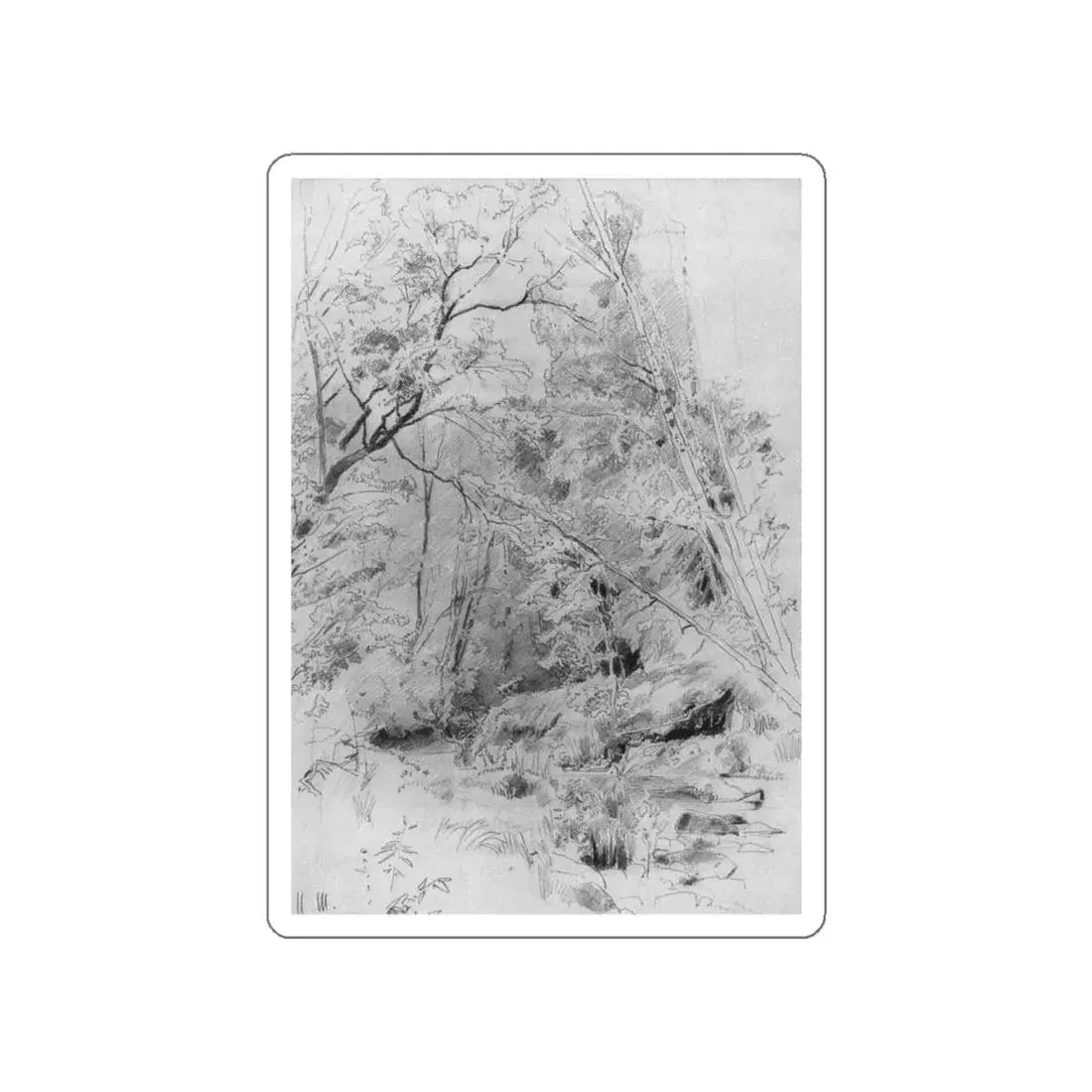 SHISKIN, Ivan Ivanovich - Above water. 1880 (Artwork) STICKER Vinyl Die-Cut Decal White Die-Cut 5 Inch - The Sticker Space