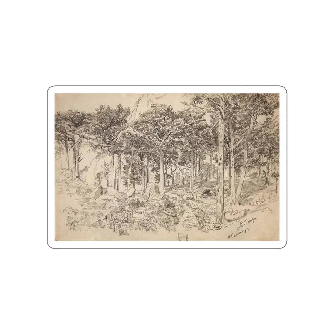 SHISKIN, Ivan Ivanovich - Ai-Petri (Artwork) STICKER Vinyl Die-Cut Decal - The Sticker Space