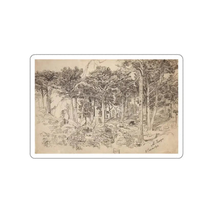 SHISKIN, Ivan Ivanovich - Ai-Petri (Artwork) STICKER Vinyl Die-Cut Decal White Die-Cut 2 Inch - The Sticker Space