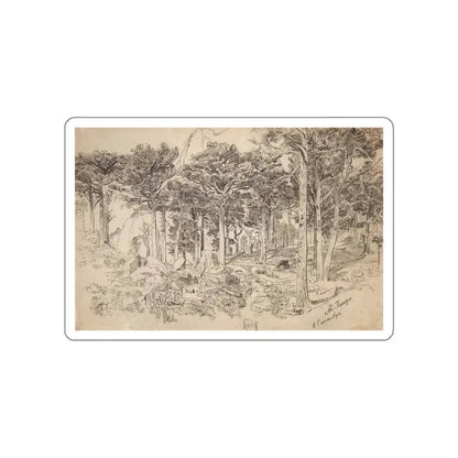 SHISKIN, Ivan Ivanovich - Ai-Petri (Artwork) STICKER Vinyl Die-Cut Decal White Die-Cut 6 Inch - The Sticker Space