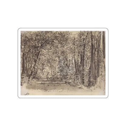 SHISKIN, Ivan Ivanovich - Alley in the old park (Artwork) STICKER Vinyl Die-Cut Decal White Die-Cut 2 Inch - The Sticker Space