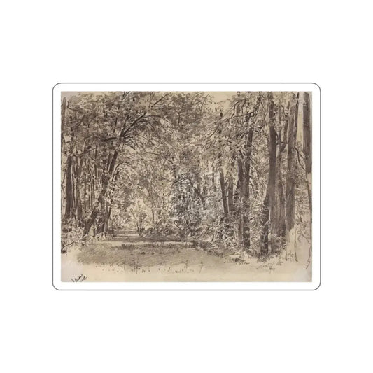 SHISKIN, Ivan Ivanovich - Alley in the old park (Artwork) STICKER Vinyl Die-Cut Decal White Die-Cut 2 Inch - The Sticker Space