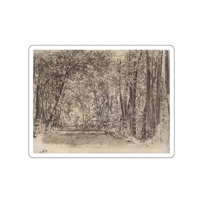 SHISKIN, Ivan Ivanovich - Alley in the old park (Artwork) STICKER Vinyl Die-Cut Decal White Die-Cut 4 Inch - The Sticker Space