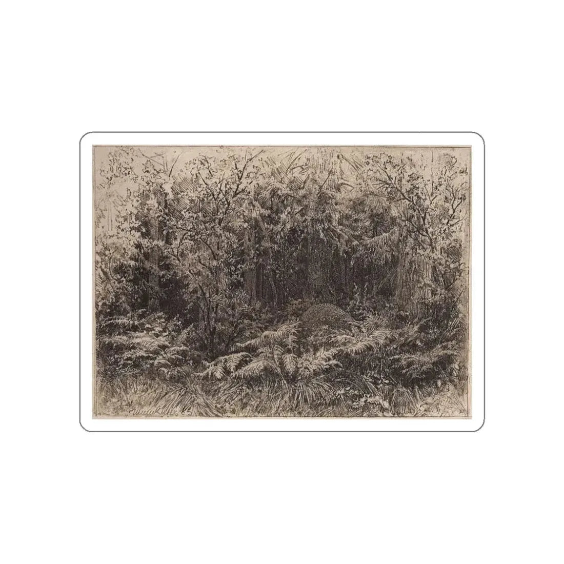 SHISKIN, Ivan Ivanovich - ant. 1885 (Artwork) STICKER Vinyl Die-Cut Decal White Die-Cut 3 Inch - The Sticker Space