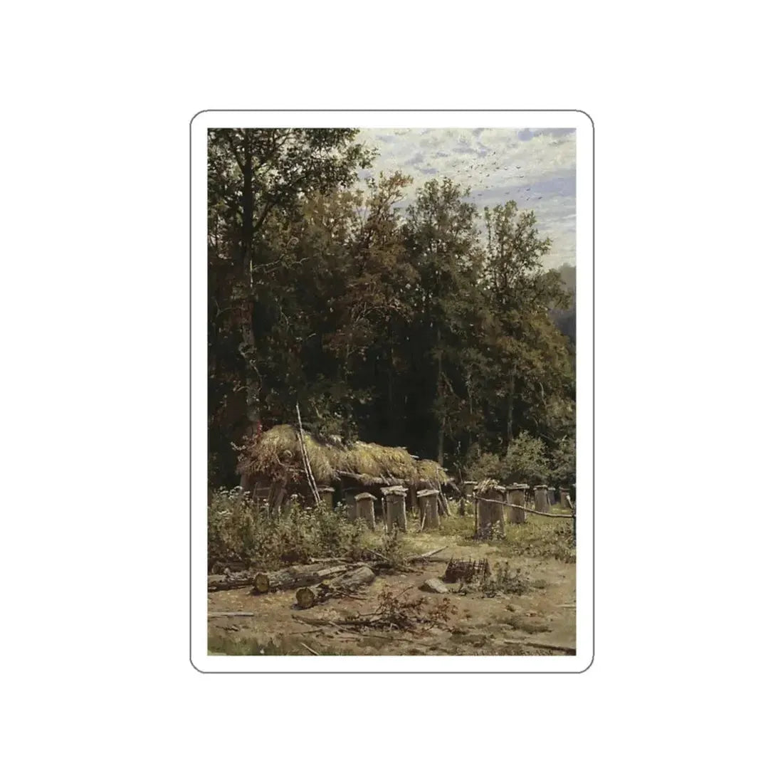 SHISKIN, Ivan Ivanovich - Apiary 1882 (Artwork) STICKER Vinyl Die-Cut Decal White Die-Cut 3 Inch - The Sticker Space