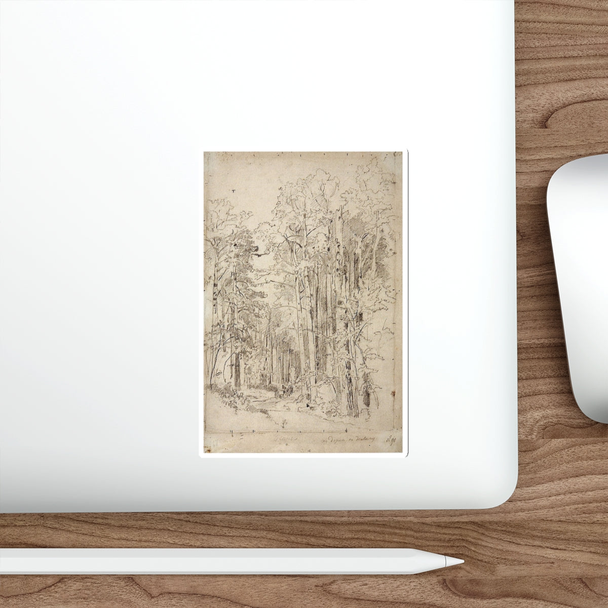 SHISKIN, Ivan Ivanovich - Aspen on the way to Kivach. 1889 (Artwork) STICKER Vinyl Die-Cut Decal-The Sticker Space