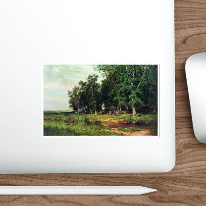 SHISKIN, Ivan Ivanovich - At mowing in an oak grove 1874 (Artwork) STICKER Vinyl Die-Cut Decal-The Sticker Space