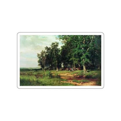 SHISKIN, Ivan Ivanovich - At mowing in an oak grove 1874 (Artwork) STICKER Vinyl Die-Cut Decal White Die-Cut 2 Inch - The Sticker Space