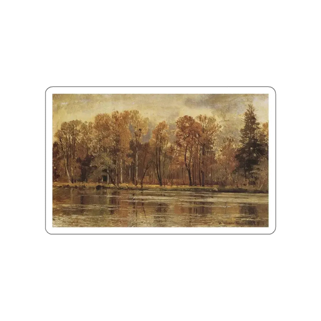 SHISKIN, Ivan Ivanovich - Autumn 1888 (Artwork) STICKER Vinyl Die-Cut Decal White Die-Cut 3 Inch - The Sticker Space