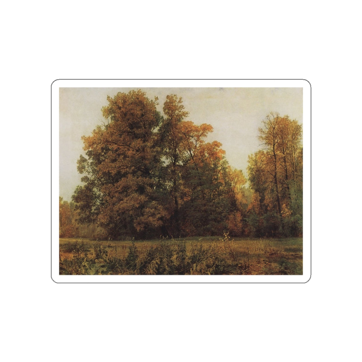 SHISKIN, Ivan Ivanovich - Autumn 1892 2 (Artwork) STICKER Vinyl Die-Cut Decal-White-The Sticker Space