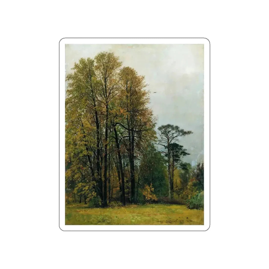 SHISKIN, Ivan Ivanovich - Autumn 1892 (Artwork) STICKER Vinyl Die-Cut Decal White Die-Cut 3 Inch - The Sticker Space