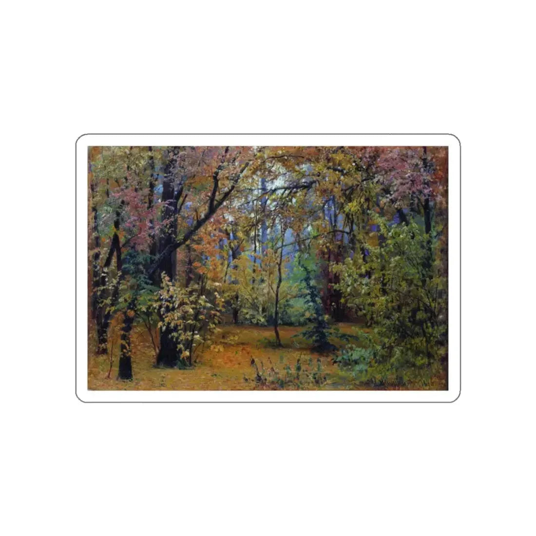 SHISKIN, Ivan Ivanovich - Autumn Forest 1876 (Artwork) STICKER Vinyl Die-Cut Decal White Die-Cut 2 Inch - The Sticker Space