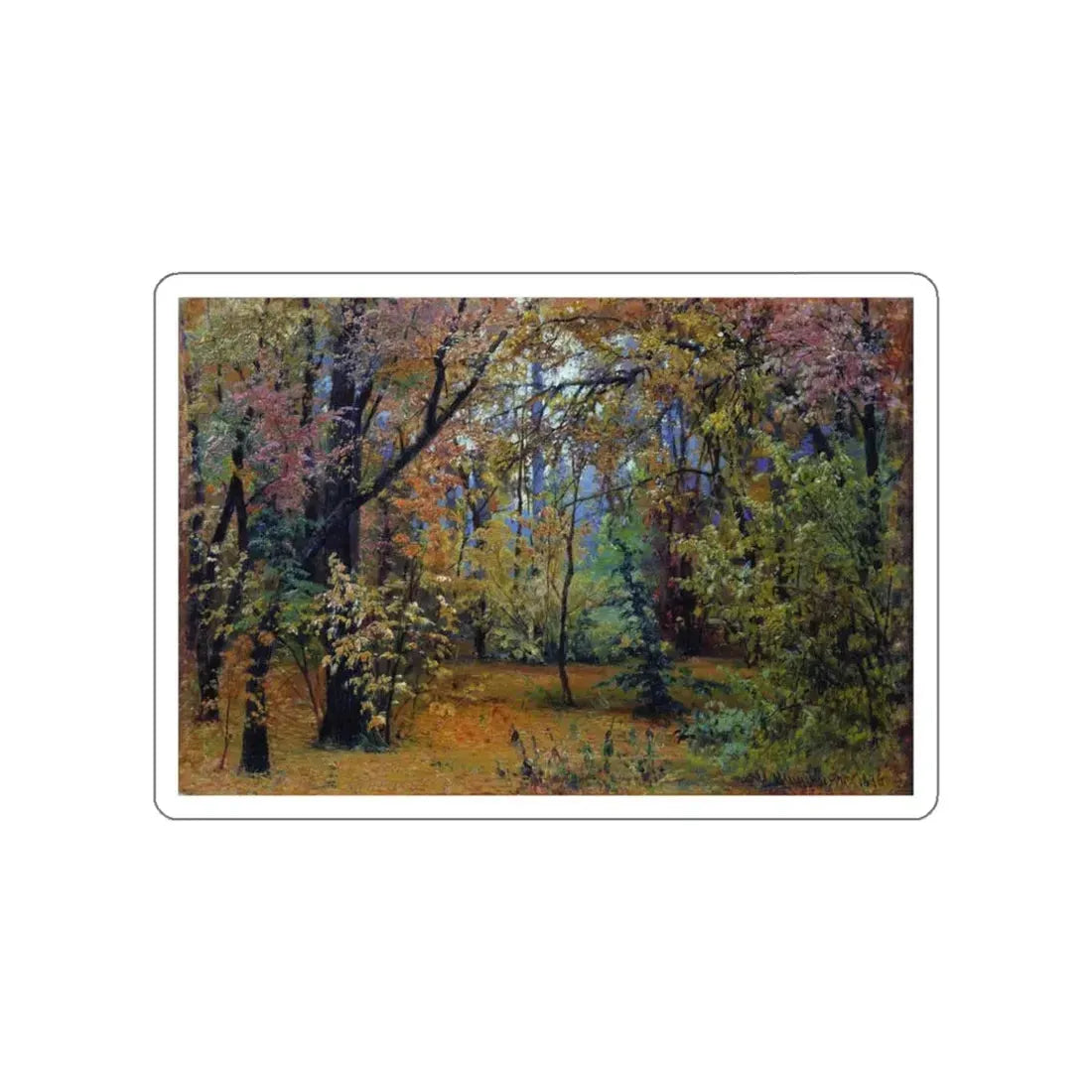 SHISKIN, Ivan Ivanovich - Autumn Forest 1876 (Artwork) STICKER Vinyl Die-Cut Decal White Die-Cut 3 Inch - The Sticker Space