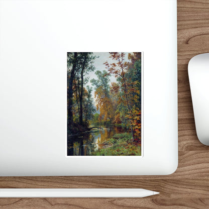 SHISKIN, Ivan Ivanovich - Autumn landscape. Park in Pavlovsk 1888 (Artwork) STICKER Vinyl Die-Cut Decal-The Sticker Space