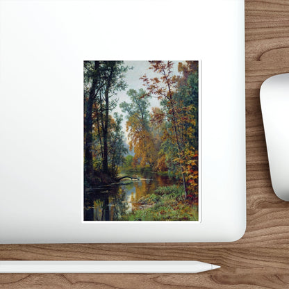 SHISKIN, Ivan Ivanovich - Autumn landscape. Park in Pavlovsk 1888 (Artwork) STICKER Vinyl Die-Cut Decal-The Sticker Space