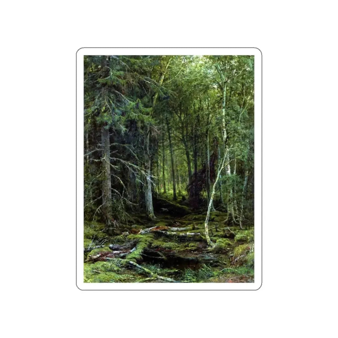 SHISKIN, Ivan Ivanovich - Backwoods 1872 (Artwork) STICKER Vinyl Die-Cut Decal White Die-Cut 2 Inch - The Sticker Space