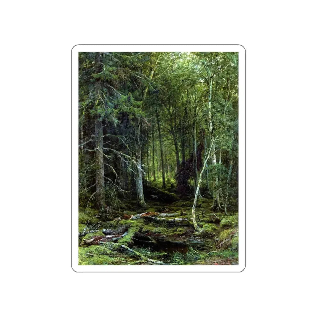 SHISKIN, Ivan Ivanovich - Backwoods 1872 (Artwork) STICKER Vinyl Die-Cut Decal White Die-Cut 5 Inch - The Sticker Space
