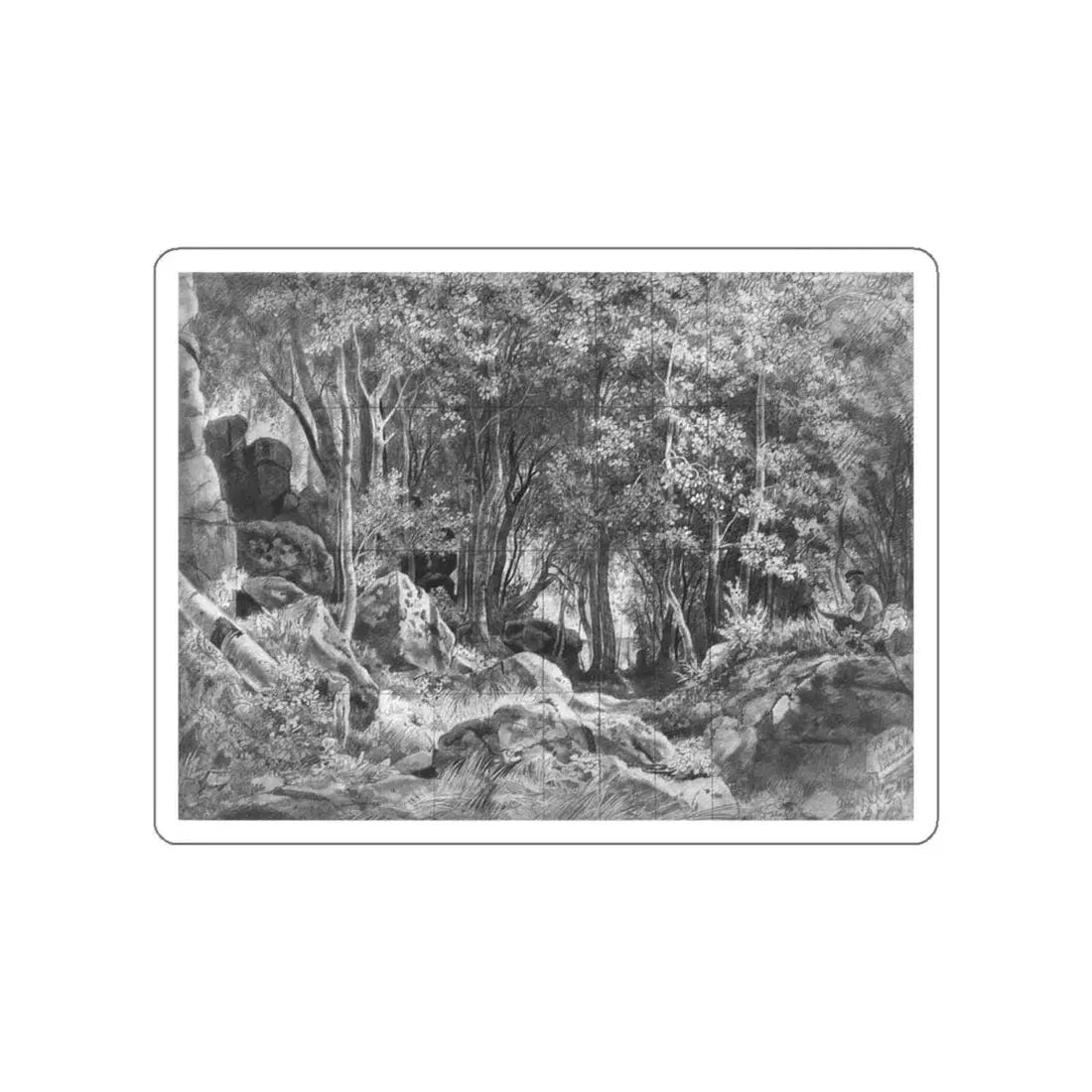 SHISKIN, Ivan Ivanovich - Balaam. Forest at Stones (Artwork) STICKER Vinyl Die-Cut Decal White Die-Cut 5 Inch - The Sticker Space