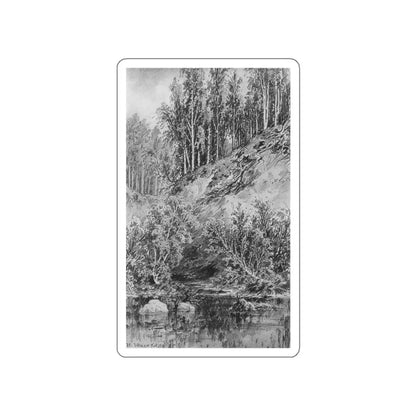 SHISKIN, Ivan Ivanovich - Beach brook (Artwork) STICKER Vinyl Die-Cut Decal White Die-Cut 2 Inch - The Sticker Space