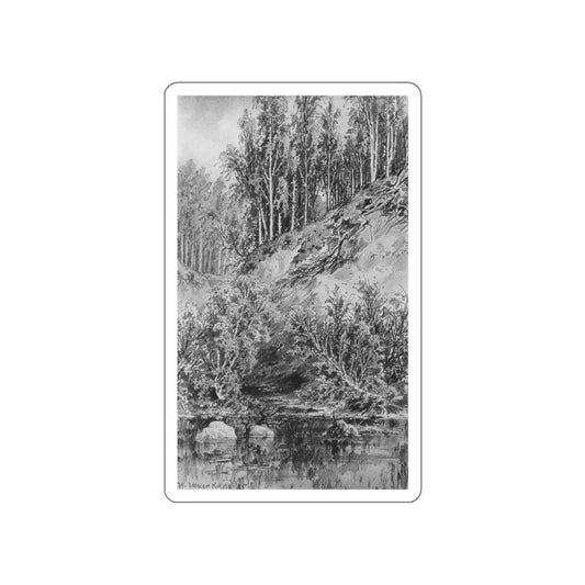 SHISKIN, Ivan Ivanovich - Beach brook (Artwork) STICKER Vinyl Die-Cut Decal White Die-Cut 2 Inch - The Sticker Space