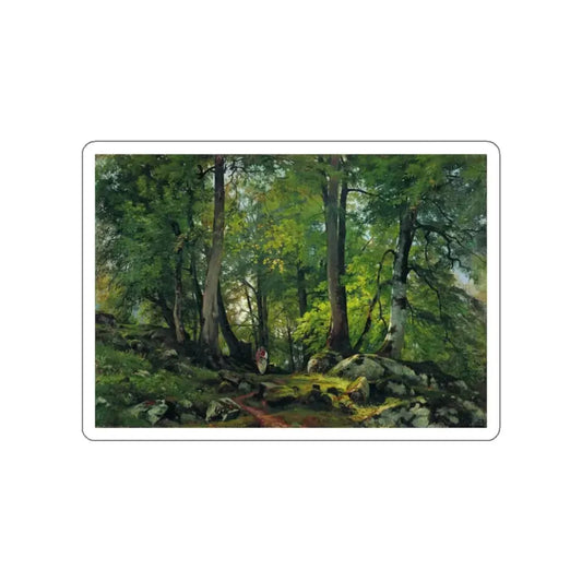 SHISKIN, Ivan Ivanovich - Beech forest in Switzerland (Artwork) STICKER Vinyl Die-Cut Decal White Die-Cut 2 Inch - The Sticker Space