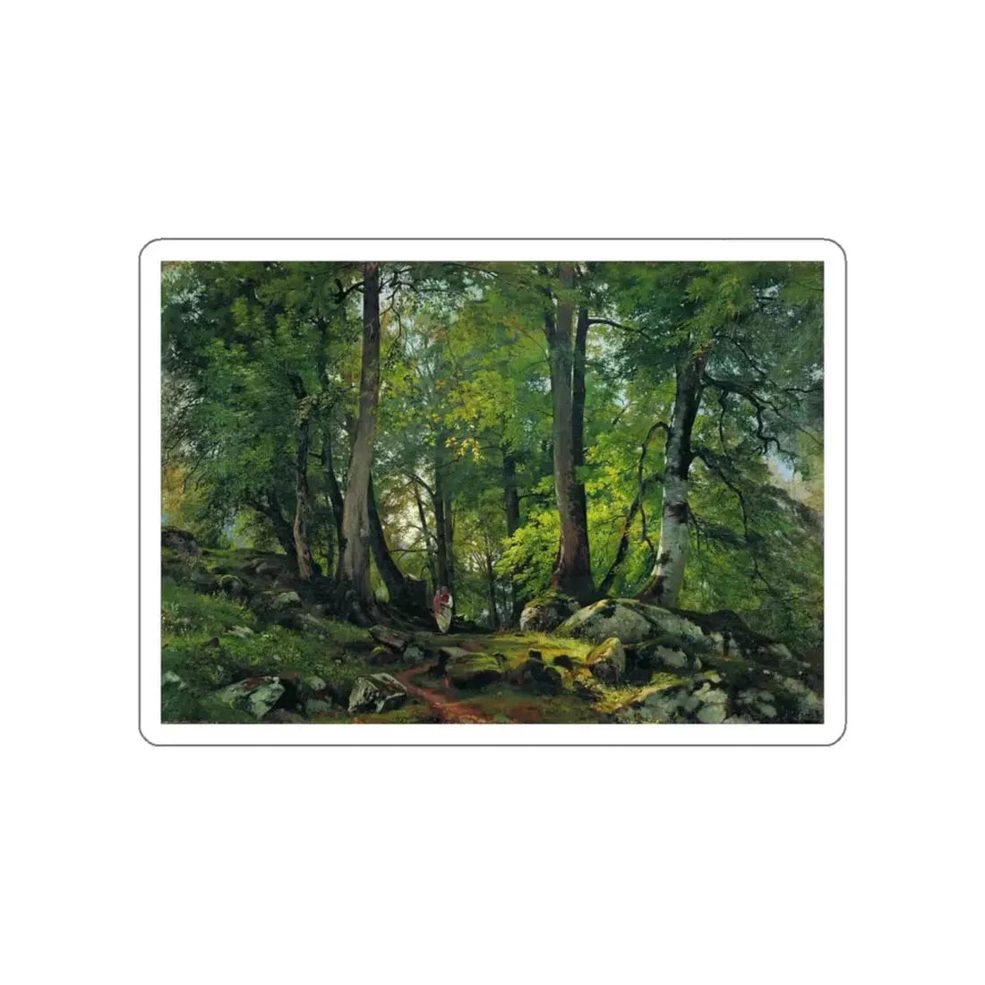 SHISKIN, Ivan Ivanovich - Beech forest in Switzerland (Artwork) STICKER Vinyl Die-Cut Decal White Die-Cut 6 Inch - The Sticker Space