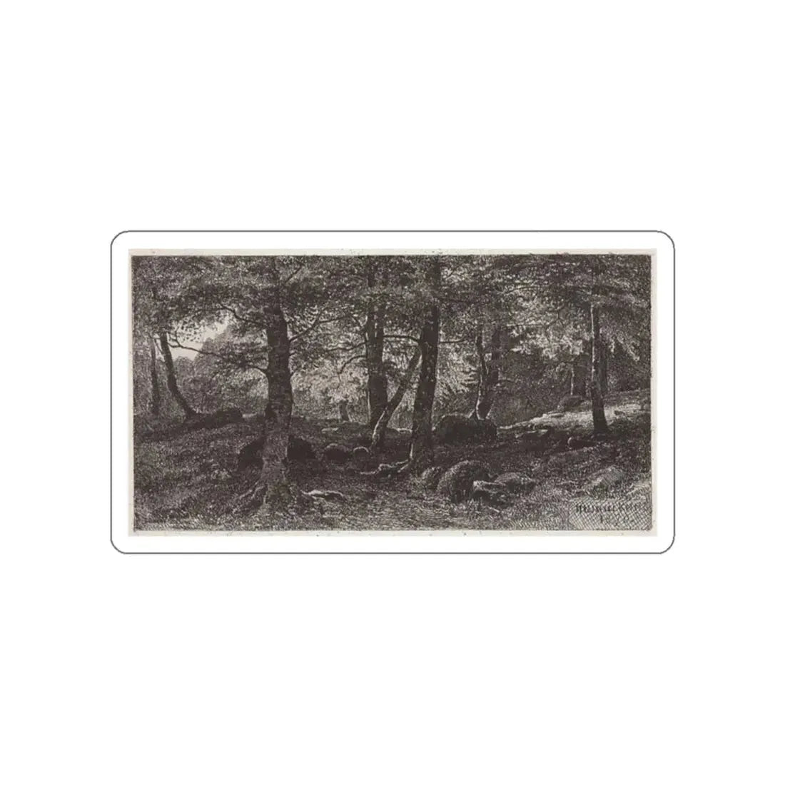 SHISKIN, Ivan Ivanovich - Beech Grove (Artwork) STICKER Vinyl Die-Cut Decal - The Sticker Space