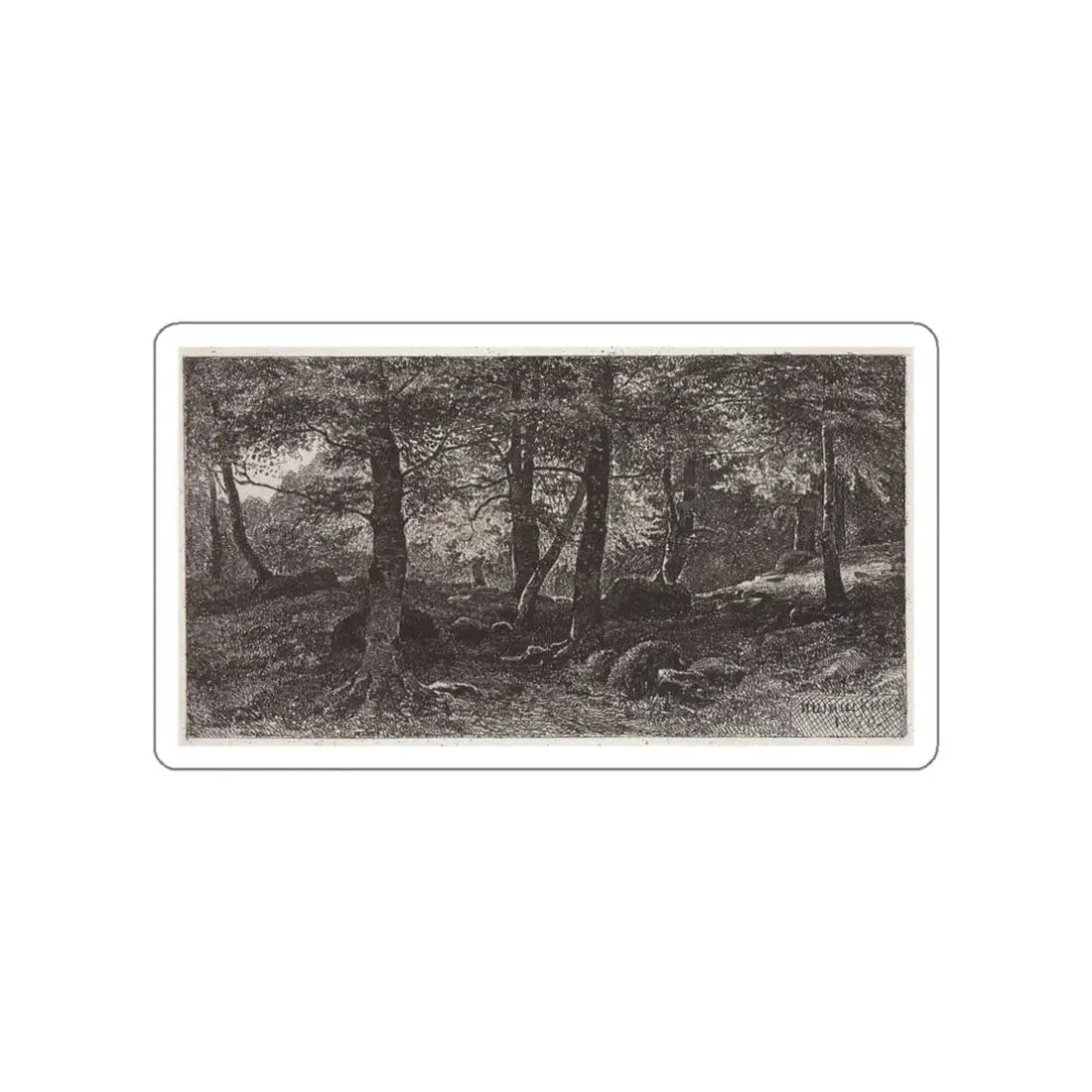 SHISKIN, Ivan Ivanovich - Beech Grove (Artwork) STICKER Vinyl Die-Cut Decal White Die-Cut 3 Inch - The Sticker Space