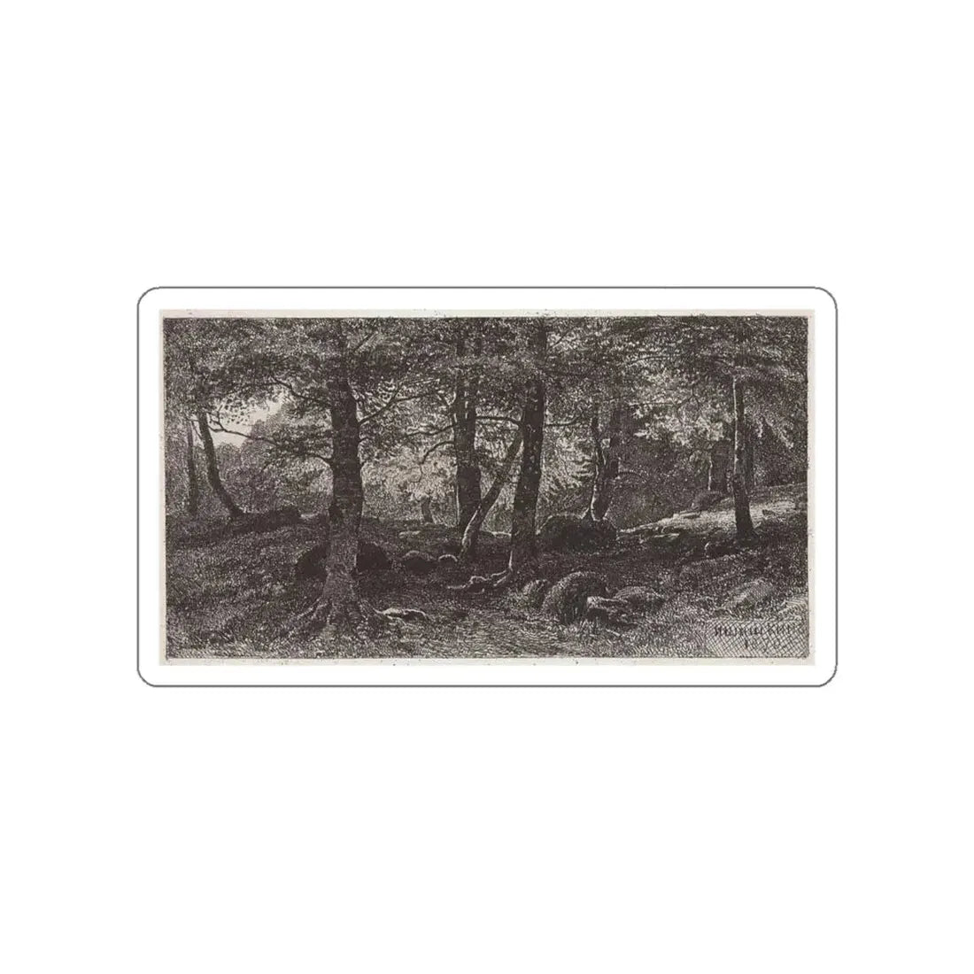SHISKIN, Ivan Ivanovich - Beech Grove (Artwork) STICKER Vinyl Die-Cut Decal White Die-Cut 5 Inch - The Sticker Space