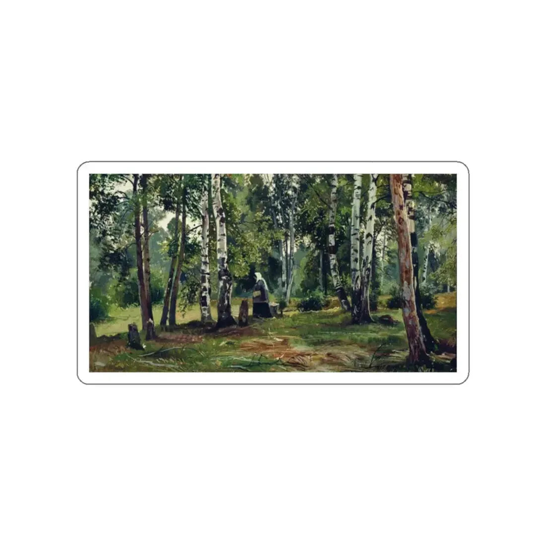 SHISKIN, Ivan Ivanovich - Birchwood 1880-1890 (Artwork) STICKER Vinyl Die-Cut Decal White Die-Cut 2 Inch - The Sticker Space
