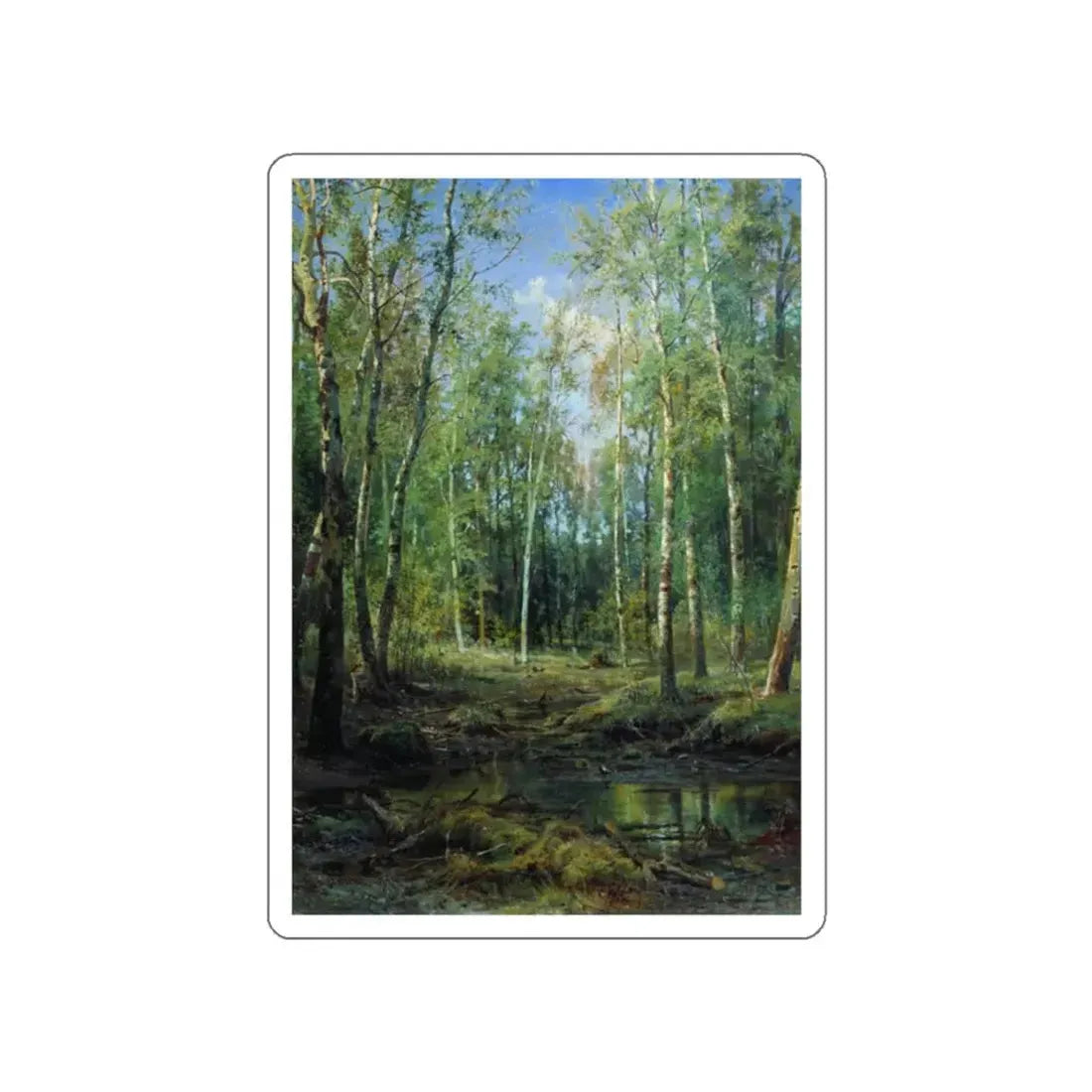 SHISKIN, Ivan Ivanovich - Birchwood (Artwork) STICKER Vinyl Die-Cut Decal White Die-Cut 2 Inch - The Sticker Space