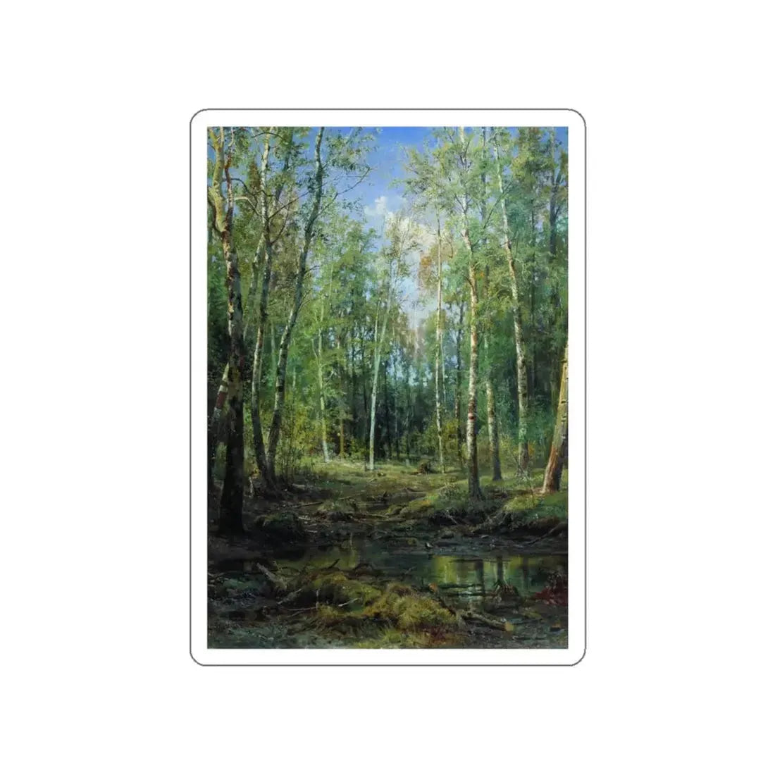 SHISKIN, Ivan Ivanovich - Birchwood (Artwork) STICKER Vinyl Die-Cut Decal White Die-Cut 4 Inch - The Sticker Space