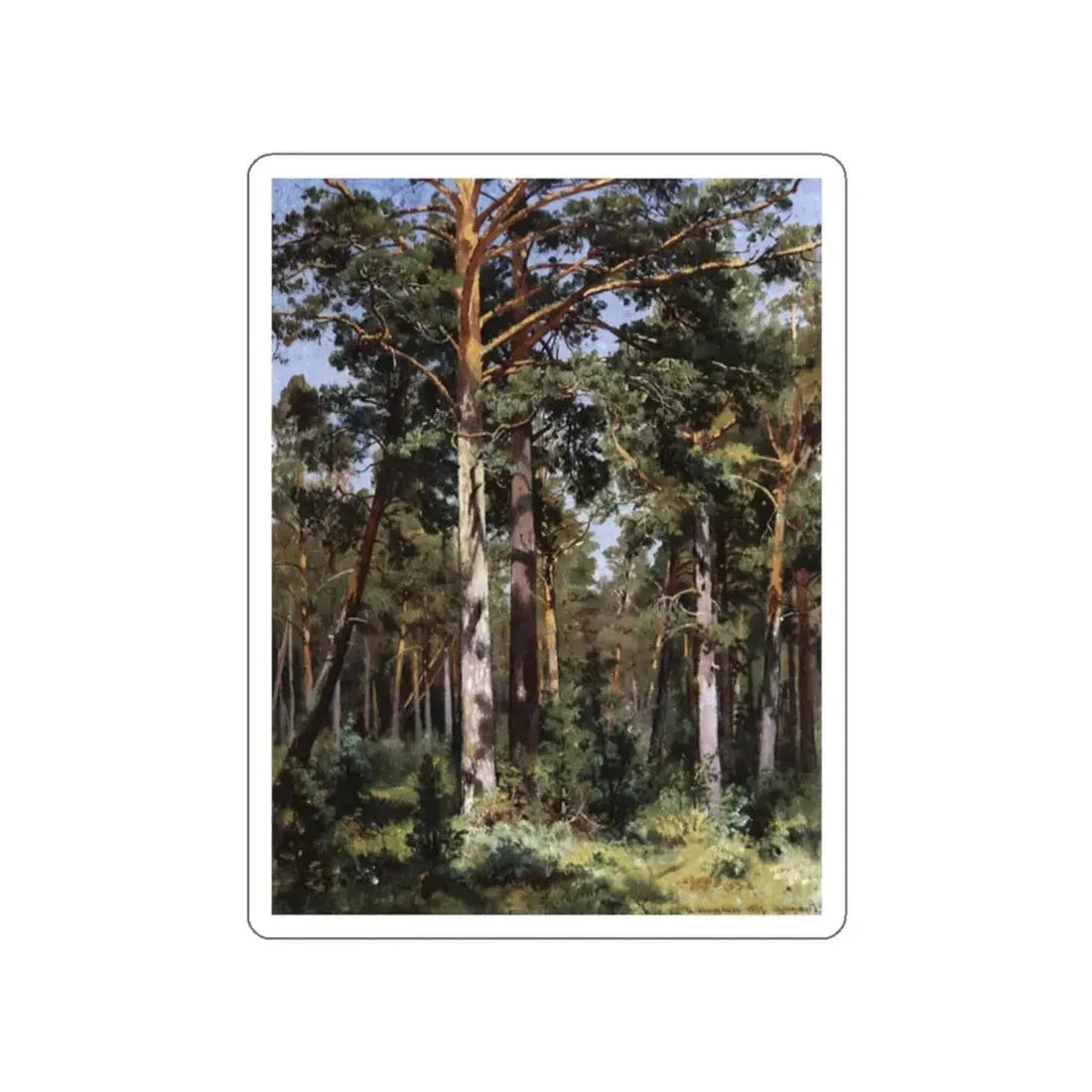 SHISKIN, Ivan Ivanovich - Bor Sestroretsk (Artwork) STICKER Vinyl Die-Cut Decal White Die-Cut 2 Inch - The Sticker Space