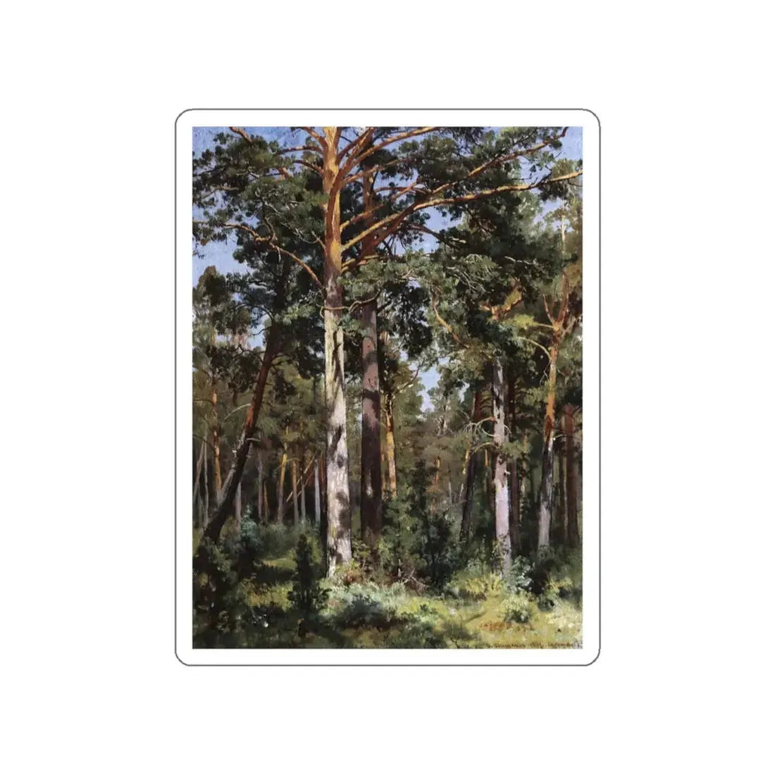 SHISKIN, Ivan Ivanovich - Bor Sestroretsk (Artwork) STICKER Vinyl Die-Cut Decal White Die-Cut 5 Inch - The Sticker Space