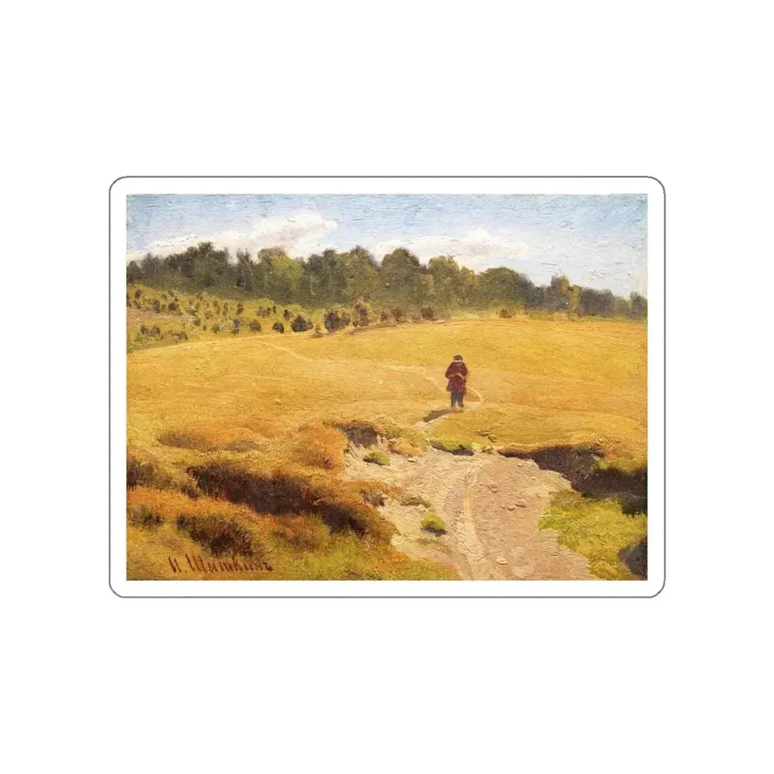 SHISKIN, Ivan Ivanovich - Boy in the field. Etude (Artwork) STICKER Vinyl Die-Cut Decal White Die-Cut 5 Inch - The Sticker Space